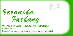 veronika patkany business card